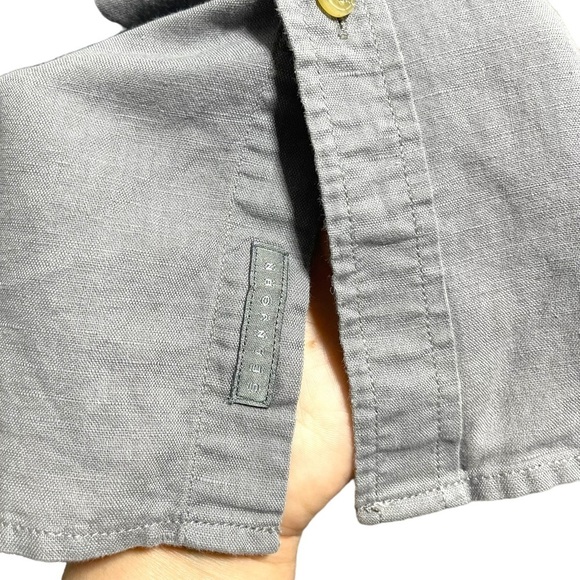 Sean John Linen Blend Casual Button Up Short Sleeve Shirt Men’s Size Medium - Picture 6 of 9